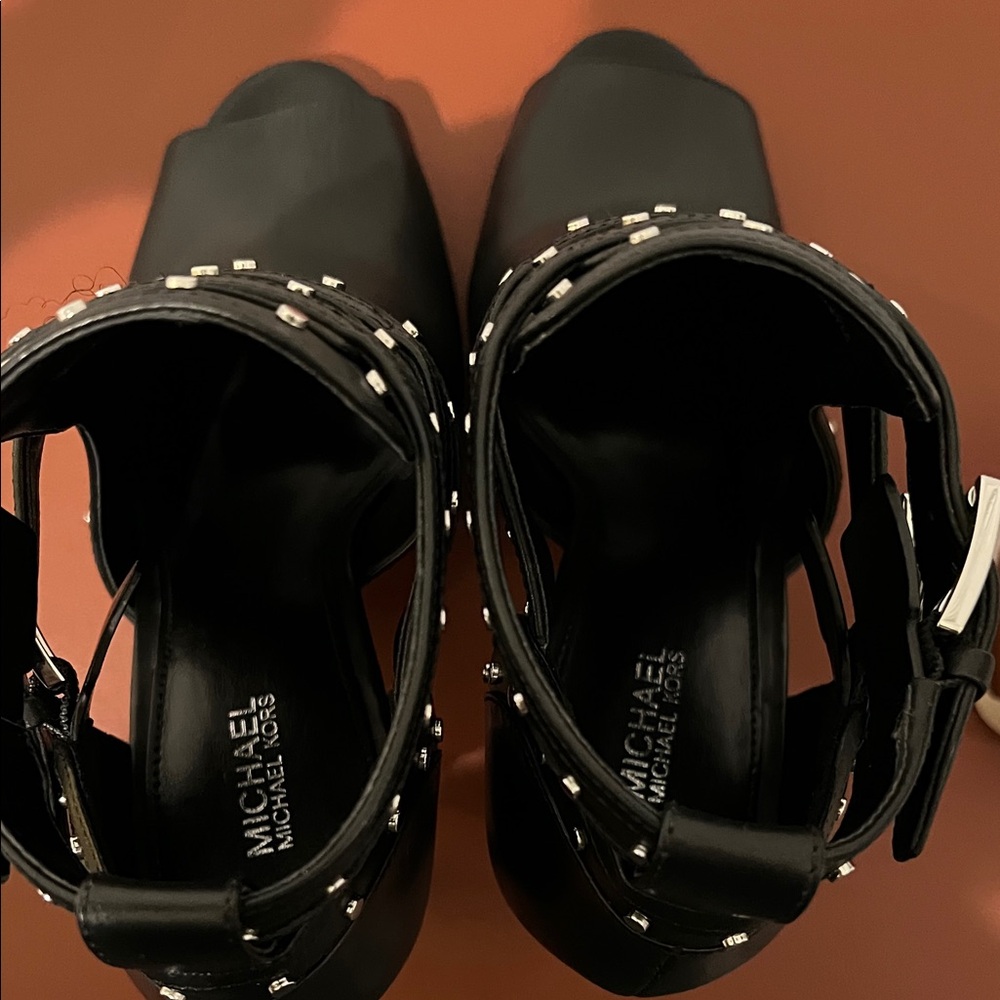 ICHAEL KORS Studded Blaze Open-Toe Ankle Boot - Picture 9 of 11